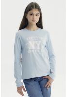 Polera Niña Básica Teen Celeste