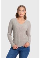 Polera Mujer Rib Camman Beige