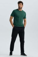 Polera Hombre Básica Con Bolsillo Verde Olivo