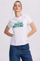 Polera Mujer Básica Print Blanco