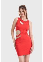 Vestido Mujer Cut Out Rojo