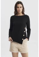 Sweater Mujer Ajustado Negro - lll