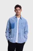 Camisa Hombre Sobre Camisa Denim Azul