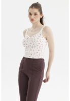 Polera Mujer Escote Corazón Y Recogido Crudo