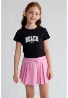 Polera Niña Aplicación Negro