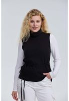 Sweater Mujer Con Amarra Negro