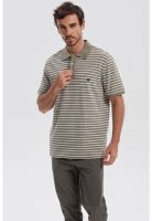 Polera Hombre Mini Rayas Verde