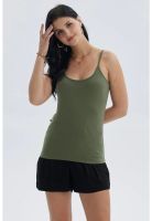 Peto Mujer Pabilo Algodón Verde Musgo