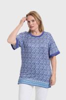 Polera Mujer Print Azul