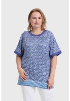 Polera Mujer Print Azul