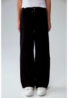 Pantalón Niña Parachute Con Bolsillo Negro