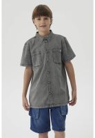 Camisa Niño Teen Denim Gris