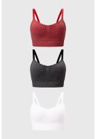Sostén Mujer Tripack Juvenil Recogido Rojo