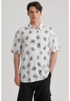 Camisa Hombre Full Print Blanco