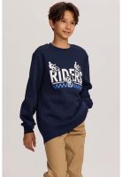 Polerón Niño Básico Print Azul Oscuro - ll