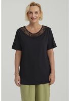 Polera Mujer Aplicación Cuello Negro - ll