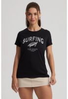 Polera Mujer Gráfica Roll Up Negro / Blanco