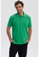 Polera Hombre Piqué Básica Lisa Verde