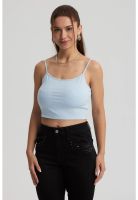 Peto Mujer Crop Rib Celeste Oscuro
