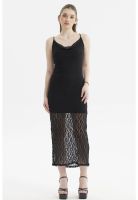 Vestido Mujer Largo Tirantes Negro