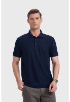 Polera Hombre Piqué Básica Azul - ll