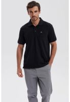 Polera Hombre Piqué Básica Lisa Negro - V