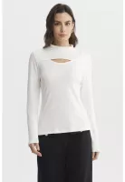 Polera Mujer Slim Cuello Apoyado Crudo