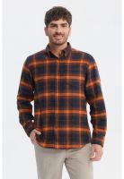 Camisa Hombre Franela Básica Naranjo