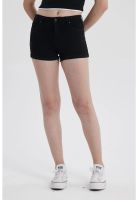 Short Mujer Roll Up Tiro Alto Negro