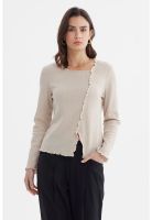 Polera Mujer Basta Rule Asimétrica Beige