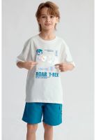 Polera Niño Print 3D Crudo