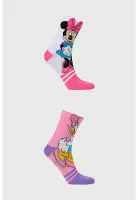 Calcetín Mujer Bipack Mickey Mouse Rosado
