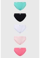 Calzón Mujer Pack 5 Bikini Tipo Bóxer Negro