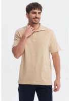 Polera Hombre Polo Lisa Beige