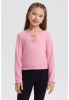 Polera Niña Lazos Rosado