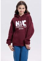 Polerón Niña Print College Burdeo