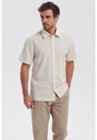 Camisa Hombre Lisa Beige