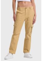 Pantalón Mujer Semi Recto Gabardina Caqui