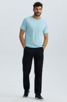 Polera Hombre Básica Con Bolsillo Celeste