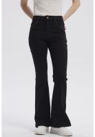 Jeans Mujer Moda Flare Negro - lV
