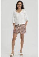 Polera Mujer Botones Decorativos Crudo