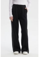Pantalón Buzo Mujer Wide Leg Negro - ll