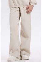 Pantalón Buzo Niña Wide Leg Brillo Beige