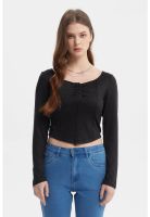 Polera Mujer Ajustado Negro - Xl