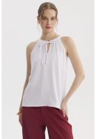 Blusa Mujer Escote Cruzado Blanco