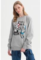 Polerón Mujer Mickey Gris Melange