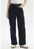 Jeans Mujer Calce Recto Negro - Vlll