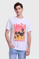 Polera Hombre Print Blanco - lll