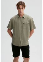 Camisa Hombre Clásica Verde Militar