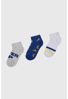 Calceta Deportiva Niño Tripack Azul - lll